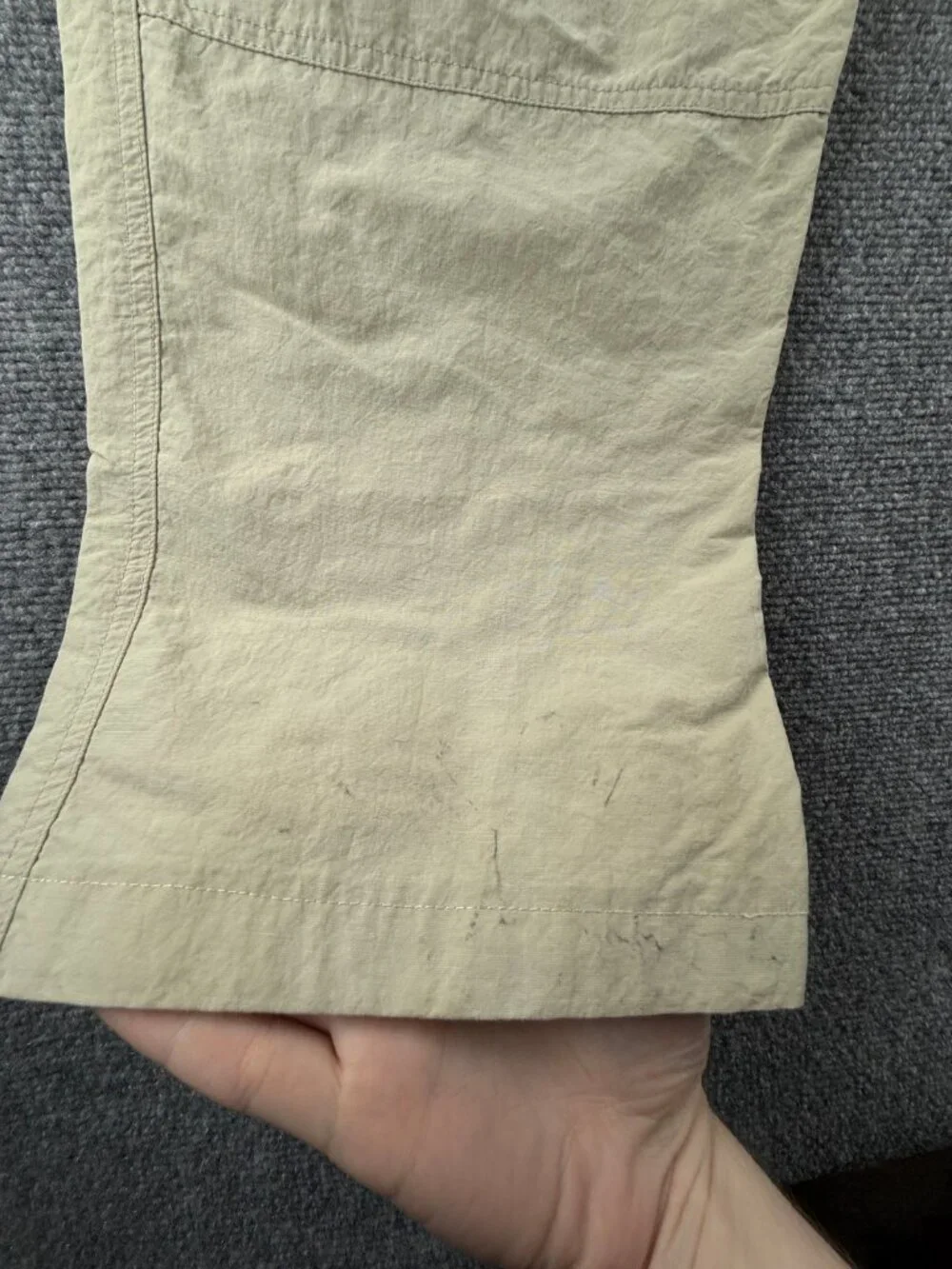 VTG Fjallraven Zip Off Convertible Hiking Pants 52069 Men Beige 46 ACTL 34X28